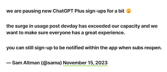 chatgpt plus停止注册用户反应和讨论