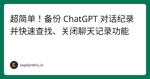 ChatGPT 隐私选项