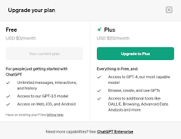 ChatGPT Plus管理界面示意图